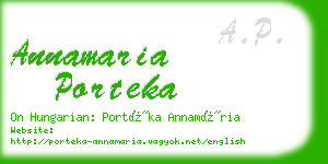 annamaria porteka business card